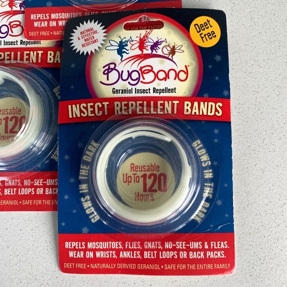 Qty (3) Glow-In-The-Dark Insect Repelling Repellant Band | Natural Geraniol - Picture 3 of 3